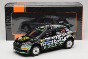 Skoda Fabia Rally2 #20 O. Solberg / E. Edmund Safari Rally Kenya 2024 IXO 1:18 18RMC222 Metall – Bild 6 von 6