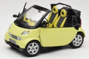 Smart Fortwo 450 Cabrio Gelb Minichamps 1:18 0012889V001C49Q00 Metall – Bild 2 von 8
