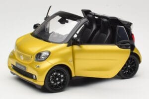 Smart Fortwo 453 Cabriolet Schwarz Und Gelb Norev 1:18 B66960289 Metall – Bild 2 von 8