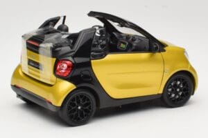 Smart Fortwo 453 Cabriolet Schwarz Und Gelb Norev 1:18 B66960289 Metall – Bild 3 von 8
