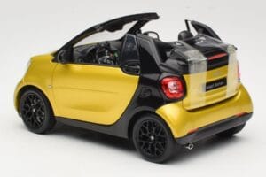Smart Fortwo 453 Cabriolet Schwarz Und Gelb Norev 1:18 B66960289 Metall – Bild 7 von 8