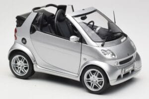 Smart Fortwo W450 Brabus Cabrio Silber Händler Edition Kyosho 1:18 0017769V001C05Q00 Metall – Bild 6 von 8