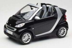Smart Fortwo Cabrio W451 Schwarz & Silber Minichamps 1:18 Q0022566V001C18Q00 Metall