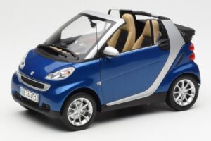 Smart Fortwo W451 Cabrio Blau Silber Minichamps 1:18 Q0022565V001C80Q00 Metall