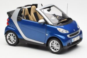 Smart Fortwo W451 Cabrio Blau Silber Minichamps 1:18 Q0022565V001C80Q00 Metall – Bild 6 von 8