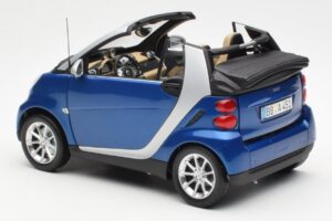 Smart Fortwo W451 Cabrio Blau Silber Minichamps 1:18 Q0022565V001C80Q00 Metall – Bild 7 von 8