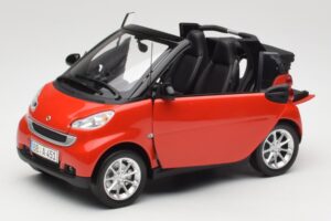 Smart Fortwo W451 Cabrio Rot Schwarz Minichamps 1:18 150036333 Metall – Bild 2 von 8