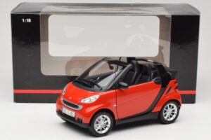 Smart Fortwo W451 Cabrio Rot Schwarz Minichamps 1:18 150036333 Metall – Bild 8 von 8