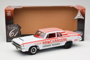 Dodge 330 Super Stock Ramchargers NHRA 1964 Highway 61 1:18 50044 Metall – Bild 8 von 8
