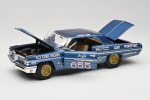 Pontiac Catalina Super Duty Super Stock #655 Blau 1962 Auto World 1:18 AW201/06 Metall – Bild 2 von 8