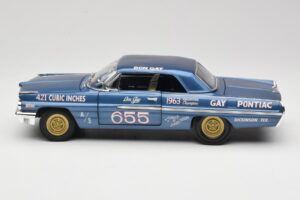 Pontiac Catalina Super Duty Super Stock #655 Blau 1962 Auto World 1:18 AW201/06 Metall – Bild 4 von 8
