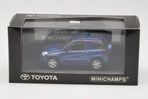 Toyota RAV4 Dunkelblau Grau Innenraum Minichamps 1:43 433166004 Metall – Bild 4 von 4