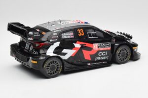 Toyota Yaris Rally1 WRC #33 E. Evans / S. Martin Rally Monte Carlo Night Version 2024 IXO 1:18 18RMC197 Metall – Bild 2 von 6