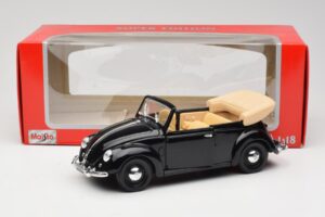 Volkswagen Käfer Cabriolet Schwarz Maisto 1:18 37800-M6 Metall – Bild 8 von 8