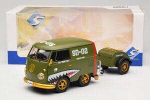 Volkswagen Kool Kombi Army Fighter Green Solido 1:18 S1810901 Metall – Bild 8 von 8