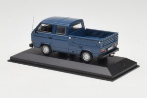 Volkswagen T3 Doppelkabine Pritschenwagen Blau Minichamps 1:43 400055260 Metall – Bild 2 von 4