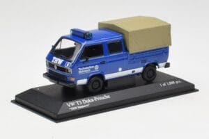 Volkswagen T3 Doppelkabine Pritschenwagen THW Hannover Minichamps 1:43 400055290 Metall – Bild 2 von 4
