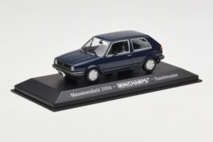 Volkswagen Golf Mk2 Blau Messehandmuster Minichamps 1:43 GOLFHANDMUSTER Metall – Bild 2 von 4