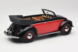Volkswagen Beetle Cabriolet Schwarz & Rot Minichamps 1:18 107054132 Resin – Bild 2 von 6