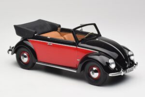 Volkswagen Beetle Cabriolet Schwarz & Rot Minichamps 1:18 107054132 Resin – Bild 4 von 6