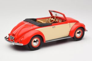 Volkswagen Beetle Hebmuller Cabriolet Rot & Creme Minichamps 1:18 107054231 Resin – Bild 2 von 6
