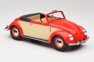 Volkswagen Beetle Hebmuller Cabriolet Rot & Creme Minichamps 1:18 107054231 Resin – Bild 4 von 6