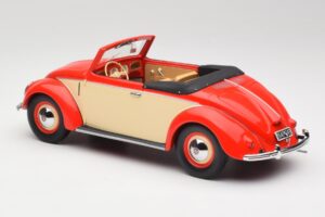 Volkswagen Beetle Hebmuller Cabriolet Rot & Creme Minichamps 1:18 107054231 Resin – Bild 5 von 6