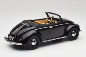 Volkswagen Beetle Type 1 Hebmuller Cabriolet Schwarz Minichamps 1:18 107054232 Metall – Bild 2 von 6