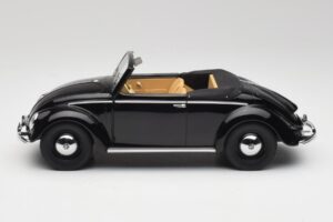 Volkswagen Beetle Type 1 Hebmuller Cabriolet Schwarz Minichamps 1:18 107054232 Metall – Bild 3 von 6