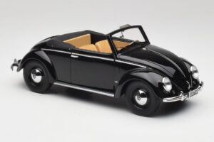 Volkswagen Beetle Type 1 Hebmuller Cabriolet Schwarz Minichamps 1:18 107054232 Metall – Bild 4 von 6