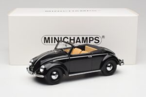 Volkswagen Beetle Type 1 Hebmuller Cabriolet Schwarz Minichamps 1:18 107054232 Metall – Bild 6 von 6