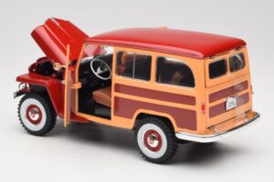 Willys Jeep Station Wagon Rot Road Signature 1:18 92858 Metall – Bild 5 von 8