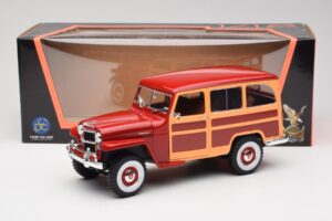Willys Jeep Station Wagon Rot Road Signature 1:18 92858 Metall – Bild 8 von 8