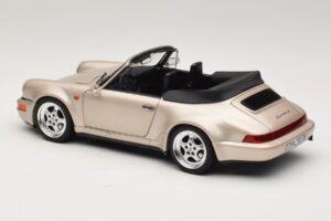 Porsche 911 964 Turbo Look Cabrio Zermatt Silver Norev 1:18 187140 Metall – Bild 7 von 8