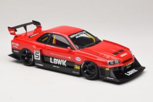 Nissan Skyline ER34 LB Super Silhouette Active Red GT Spirit 1:18 GT570 Resin – Bild 4 von 6