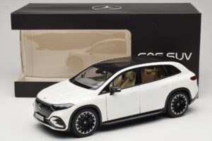 Mercedes EQS SUV X296 Manufaktur Diamond White NZG 1:18 B66960590 Metall – Bild 8 von 8