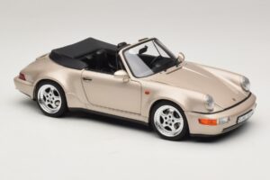 Porsche 911 964 Turbo Look Cabrio Zermatt Silver Norev 1:18 187140 Metall – Bild 6 von 8