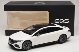 Mercedes EQS V297 Manufaktur Opalite White NZG 1:18 B66961049 Metall – Bild 8 von 8