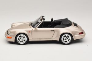 Porsche 911 964 Turbo Look Cabrio Zermatt Silver Norev 1:18 187140 Metall – Bild 4 von 8