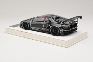 Lamborghini Aventador Liberty Walk TRON Glänzend Schwarz JUC 1:18 J32-14 Resin – Bild 5 von 7