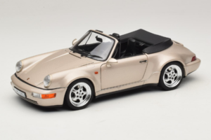 Porsche 911 964 Turbo Look Cabrio Zermatt Silver Norev 1:18 187140 Metall