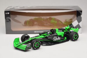 Stake Kick Sauber C44 G. Zhou Emilia Romagna GP 2024 Minichamps 1:18 117240124 Resin – Bild 7 von 7