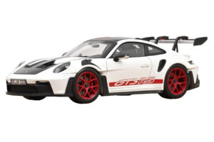 Porsche 911 992 GT3 RS Weissach Package Weiss Pyro Red Norev 1:18 187373 Metall