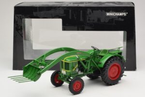 Deutz F2L 514 Traktor Frontlader Grün Minichamps 1:18 109144071 Metall – Bild 6 von 6