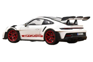Porsche 911 992 GT3 RS Weissach Package Weiss Pyro Red Norev 1:18 187373 Metall – Bild 3 von 3