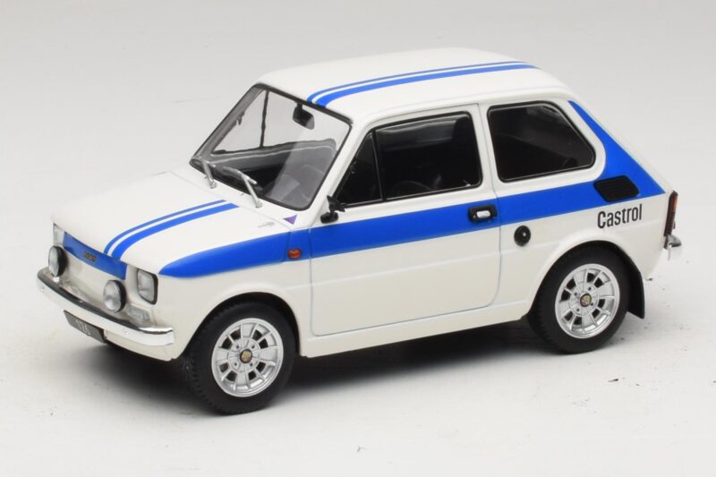 Fiat 126 Castrol Livery Weiss Blau MCG 1:18 MCG18666 Metall