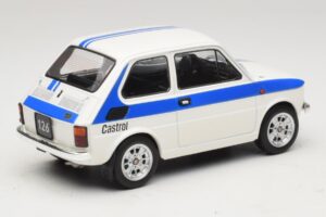 Fiat 126 Castrol Livery Weiss Blau MCG 1:18 MCG18666 Metall – Bild 2 von 6