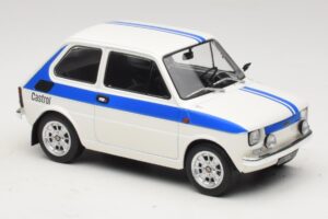 Fiat 126 Castrol Livery Weiss Blau MCG 1:18 MCG18666 Metall – Bild 4 von 6