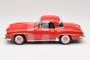 Mercedes 190 SL W121 Coupé Rot ERTL 1:18 7465 Metall – Bild 3 von 6