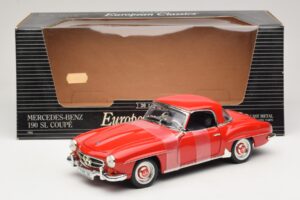 Mercedes 190 SL W121 Coupé Rot ERTL 1:18 7465 Metall – Bild 6 von 6